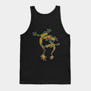 Green Festive Frogs Tank Top